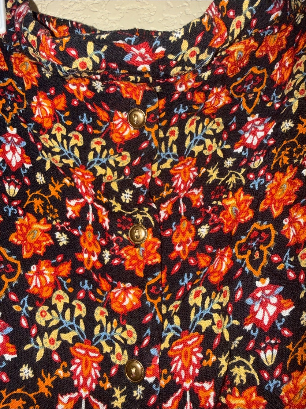 Urban Gypsy Boho Floral Maxi Skirt Womens Medium Front Slit Button Front - Picture 3 of 5